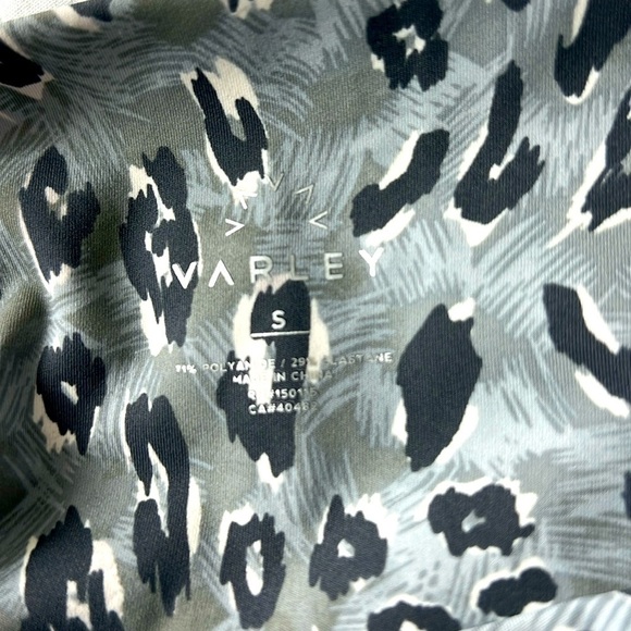 Varley Leopard Cheetah Print Leggings Small Gray Green Black White Animal Print - Picture 4 of 15